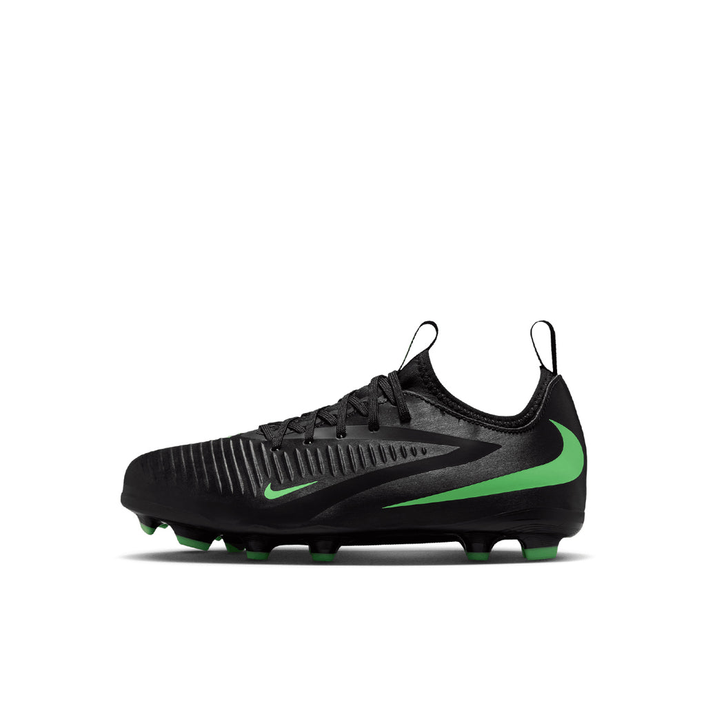 NIKE JR PHANTOM 6 LOW ACADEMY FG/MG - BLACK/ILLUSION GREEN/BLACK