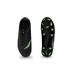 NIKE JR PHANTOM 6 LOW ACADEMY FG/MG - BLACK/ILLUSION GREEN/BLACK