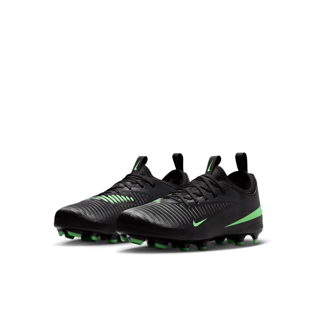 NIKE JR PHANTOM 6 LOW ACADEMY FG/MG - BLACK/ILLUSION GREEN/BLACK