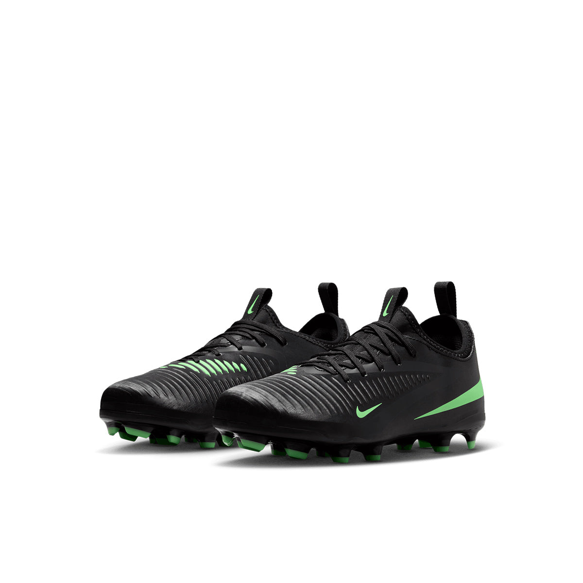 NIKE JR PHANTOM 6 LOW ACADEMY FG/MG - BLACK/ILLUSION GREEN/BLACK