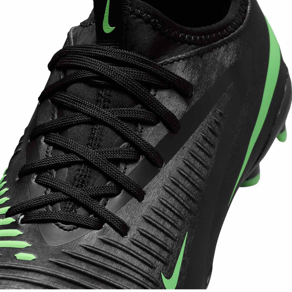 NIKE JR PHANTOM 6 LOW ACADEMY FG/MG - BLACK/ILLUSION GREEN/BLACK