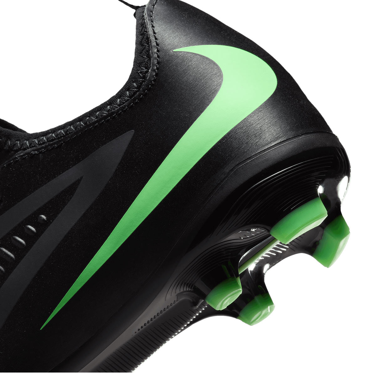 NIKE JR PHANTOM 6 LOW ACADEMY FG/MG - BLACK/ILLUSION GREEN/BLACK
