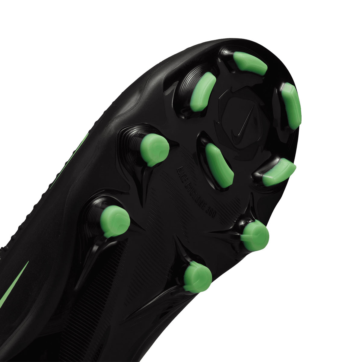 NIKE JR PHANTOM 6 LOW ACADEMY FG/MG - BLACK/ILLUSION GREEN/BLACK