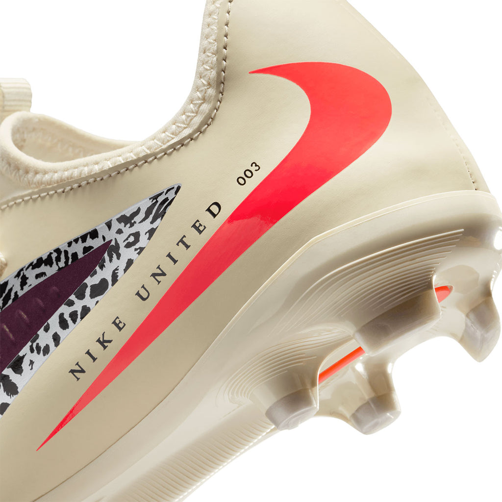 NIKE JR PHANTOM 6 LOW ACADEMY NU3 FG/MG - BURGUNDY CRUSH/UNIVERSITY RED/FOSSIL