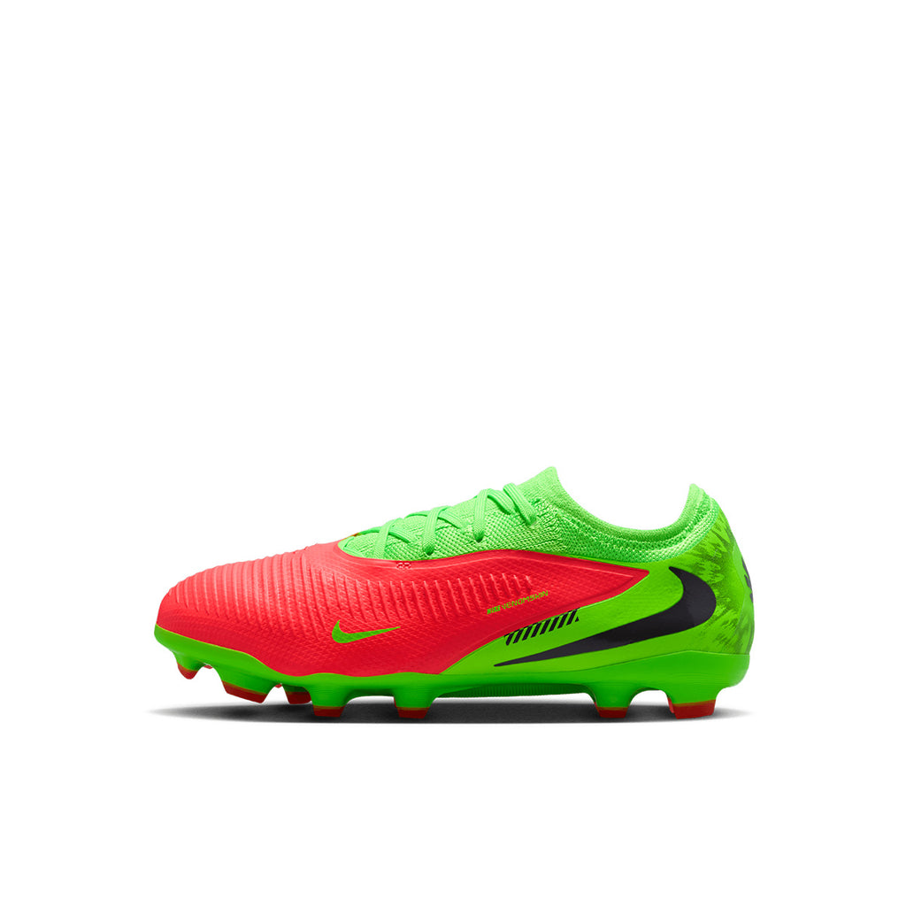 NIKE JR PHANTOM 6 LOW PRO ERLING HAALAND FG/MG - HOT PUNCH/BLACK/GREEN STRIKE