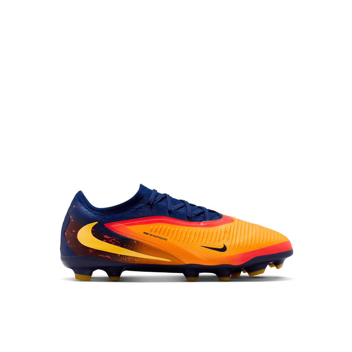 NIKE JR PHANTOM 6 LOW PRO ERLING HAALAND FG/MG - LASER ORANGE/LEMON VENOM/BLUE VOID