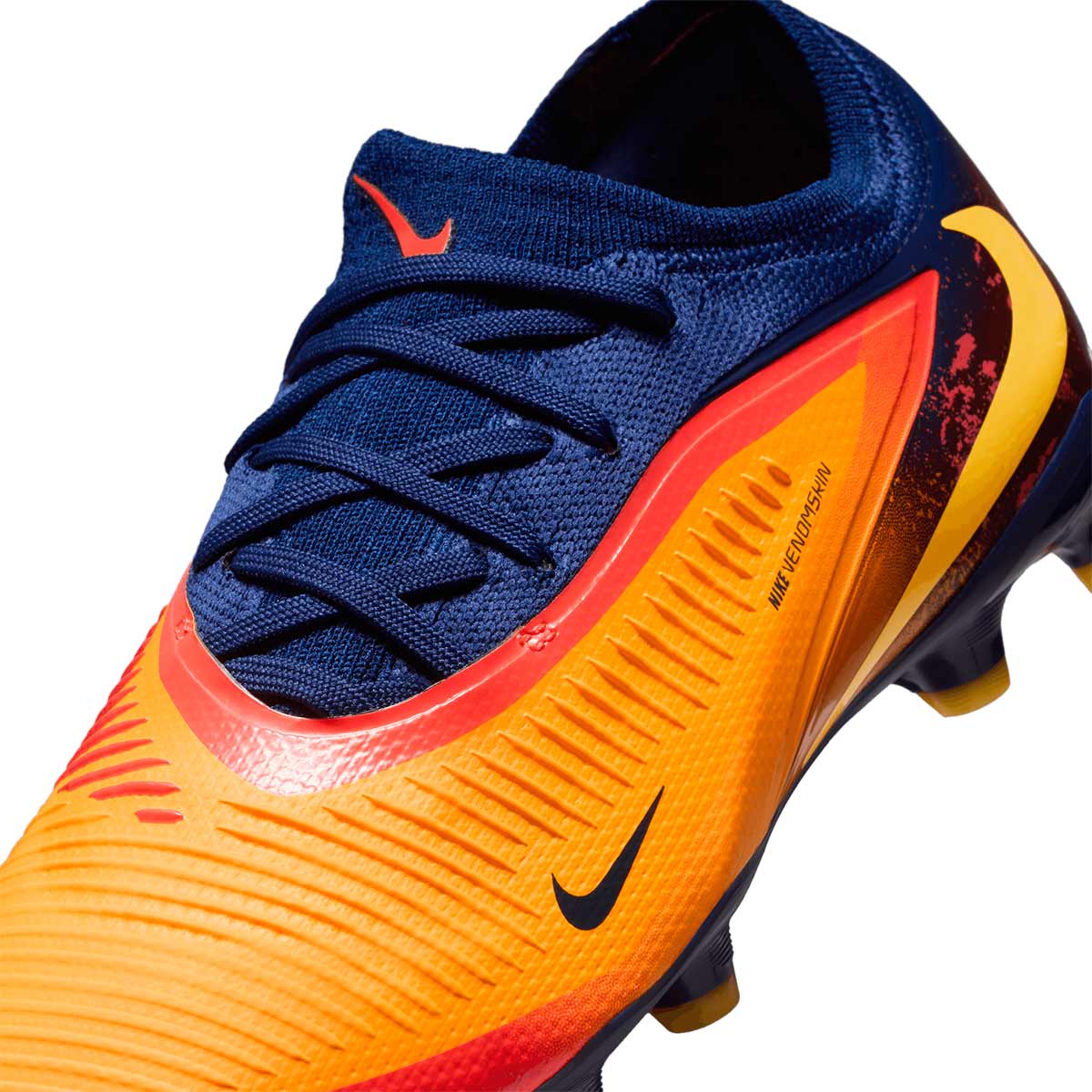 NIKE JR PHANTOM 6 LOW PRO ERLING HAALAND FG/MG - LASER ORANGE/LEMON VENOM/BLUE VOID