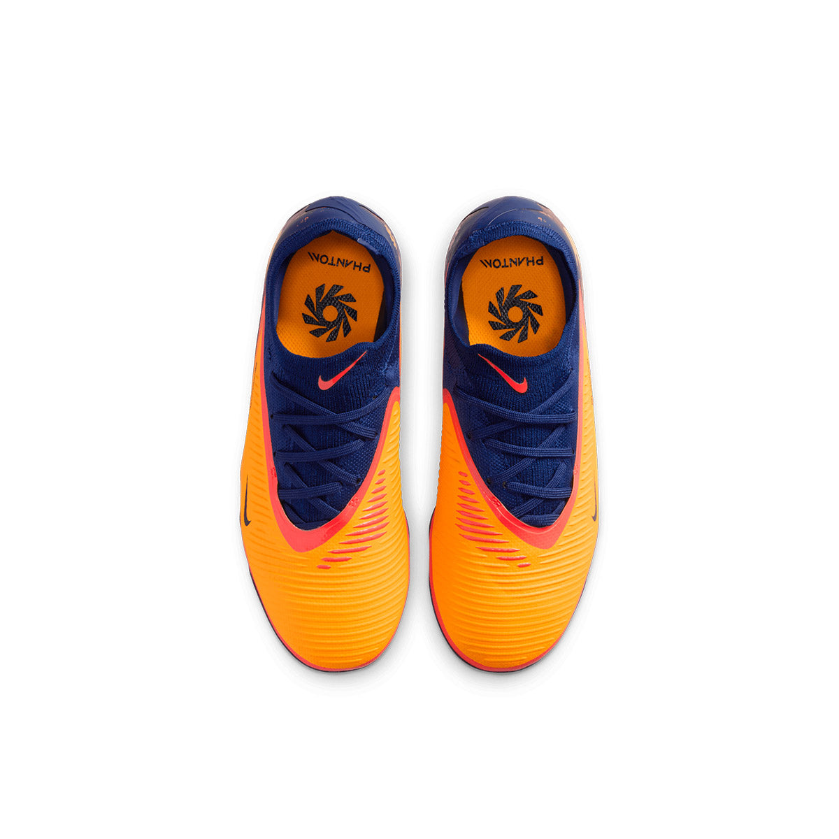 NIKE JR PHANTOM 6 LOW PRO ERLING HAALAND FG/MG - LASER ORANGE/LEMON VENOM/BLUE VOID