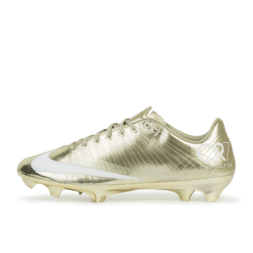 รองเท้าฟุตบอล NIKE MERCURIAL SUPERFLY ELITE RGN SE FG - MTLC GOLD STAR/WHITE