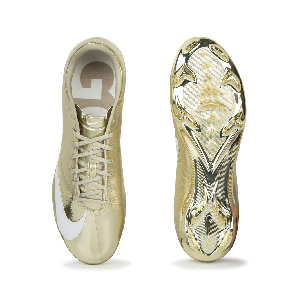 รองเท้าฟุตบอล NIKE MERCURIAL SUPERFLY ELITE RGN SE FG - MTLC GOLD STAR/WHITE