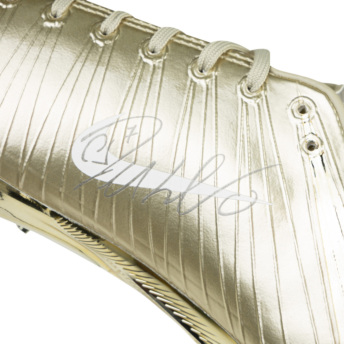 รองเท้าฟุตบอล NIKE MERCURIAL SUPERFLY ELITE RGN SE FG - MTLC GOLD STAR/WHITE