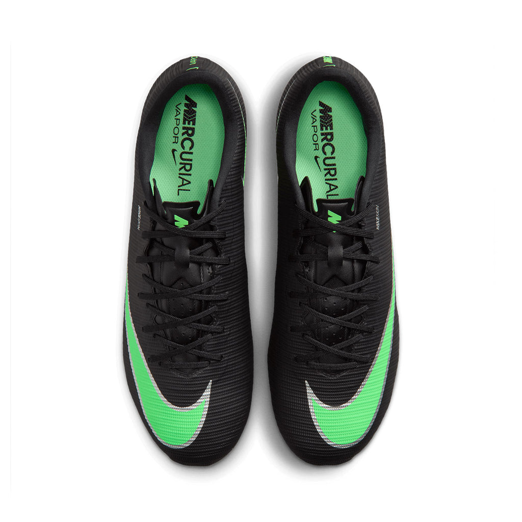 NIKE MERCURIAL VAPOR 17 ACADEMY FG/MG - BLACK/ILLUSION GREEN/BLACK