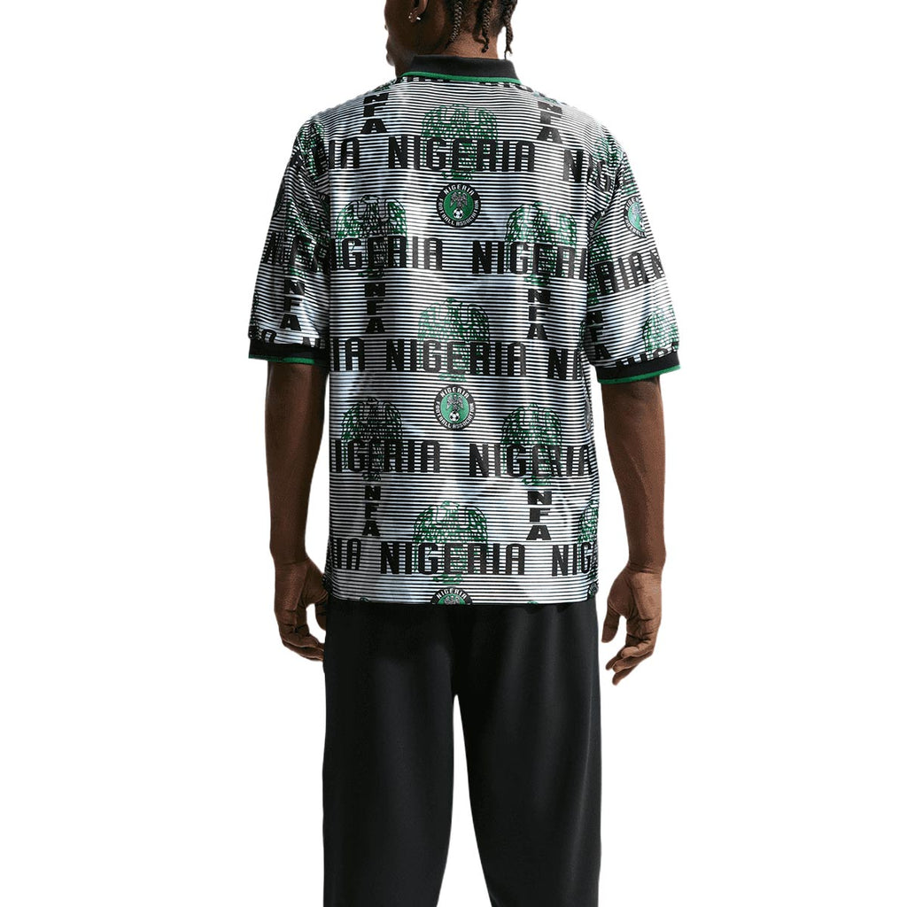NIKE NIGERIA ENERGY SS TOP JERSEY - WHITE/BLACK/PINE GREEN/ELECTRIC GREEN