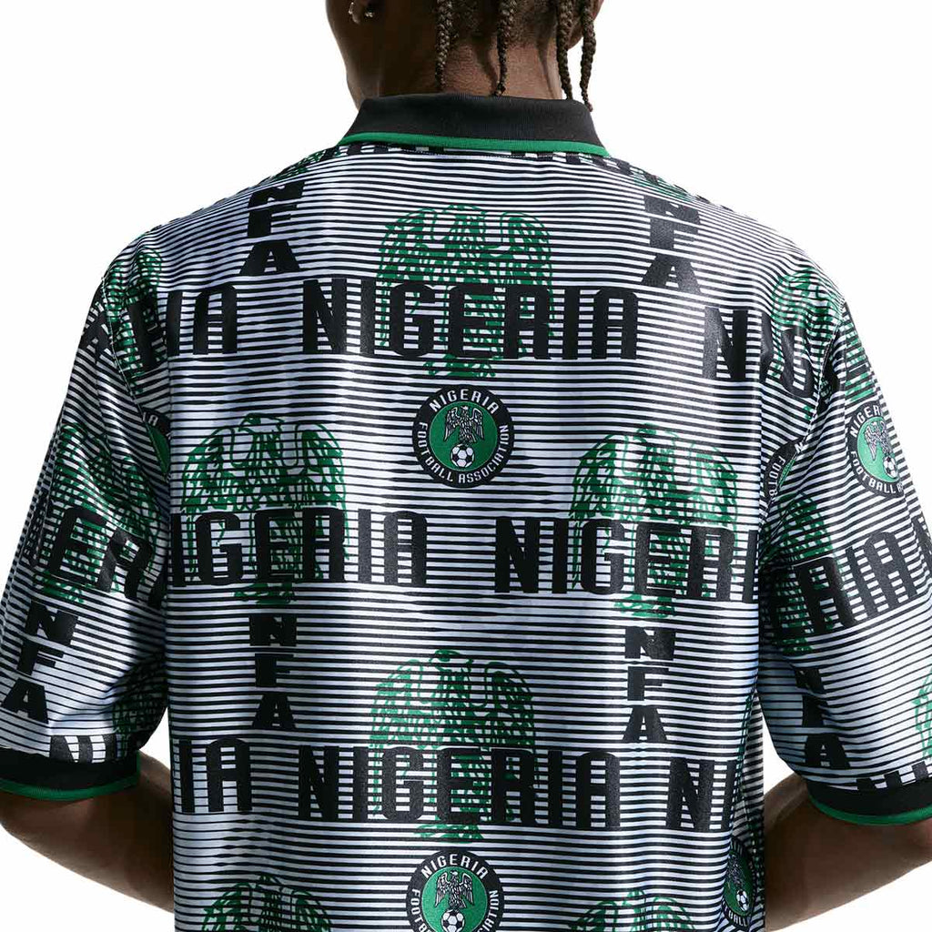 NIKE NIGERIA ENERGY SS TOP JERSEY - WHITE/BLACK/PINE GREEN/ELECTRIC GREEN