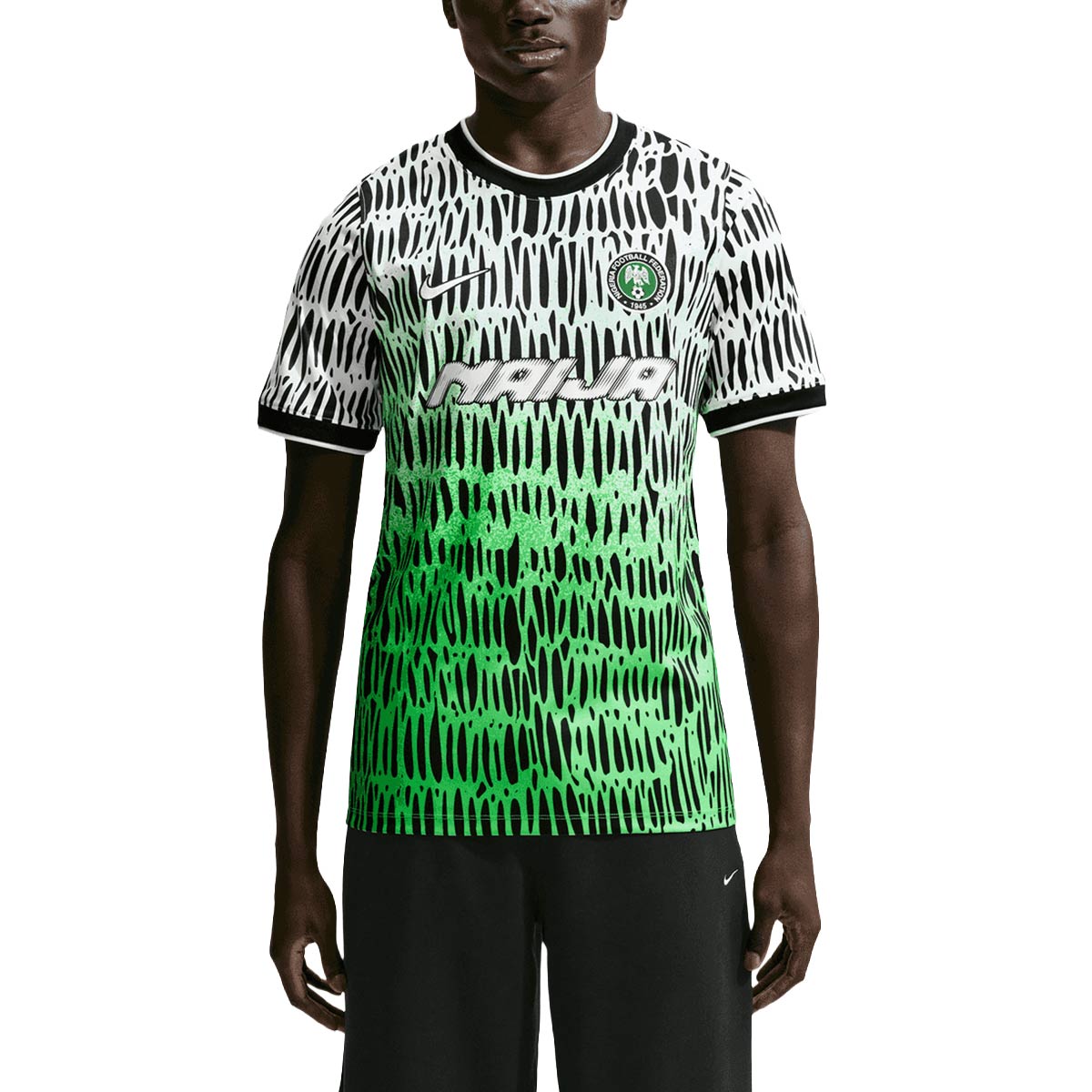 NIKE NIGERIA X SLAWN ACADEMY PRO SS TOP PRE MATCH X2 - BLACK/WHITE