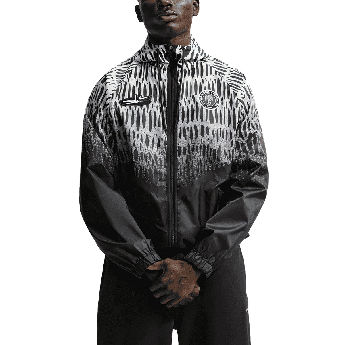 NIKE NIGERIA X SLAWN KMD ANTHEM JACKET X2 SE - BLACK/WHITE