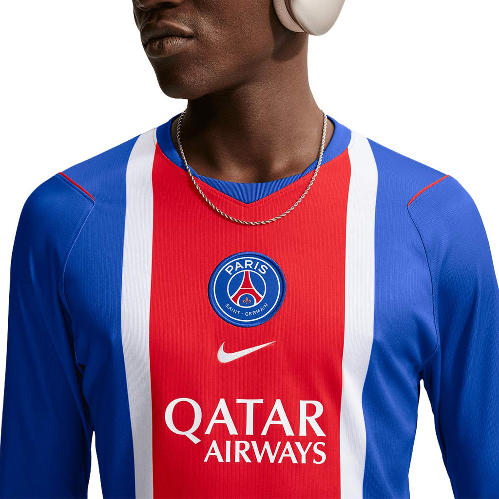 NIKE PARIS SAINT GERMAIN 2026/2027 HOME REPLICA LONG SLEEVE JERSEY - OLD ROYAL/WHITE/UNIVERSITY RED/WHITE