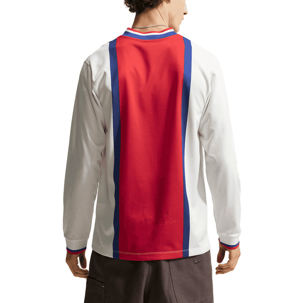 NIKE PARIS SAINT GERMAIN AWAY ENERGY LONG SLEEVE JERSEY - SAIL/UNIVERSITY RED/UNIVERSITY RED