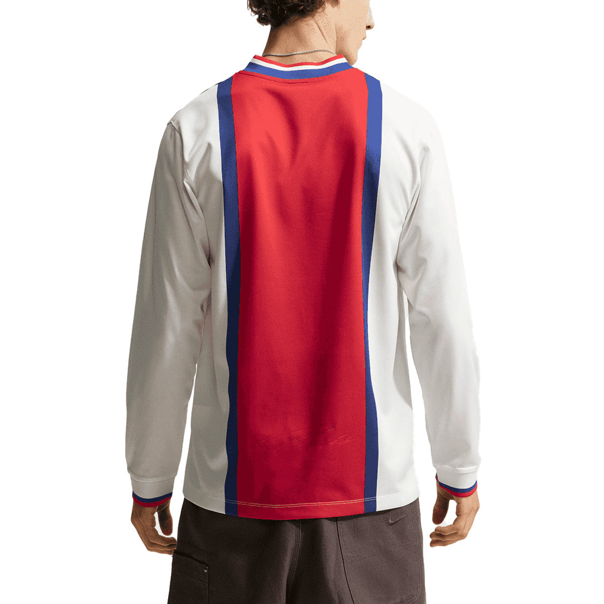 NIKE PARIS SAINT GERMAIN AWAY ENERGY LONG SLEEVE JERSEY - SAIL/UNIVERSITY RED/UNIVERSITY RED