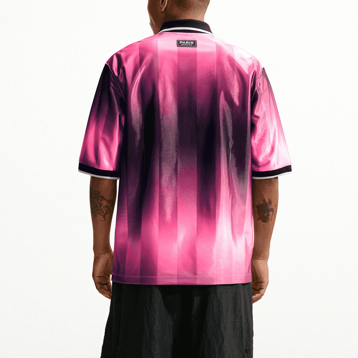 NIKE PARIS SAINT GERMAIN ENERGY SS TOP JERSEY - PINK BEAM/BLACK/BLACK/FIELD SILVER