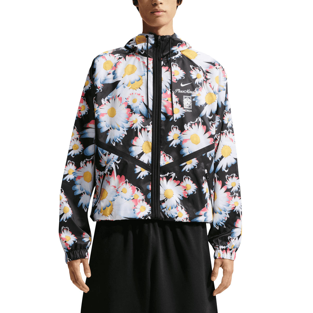NIKE SOUTH KOREA X PEACEMINUSONE KMD ANTHEM JACKET X2 SE - BLACK/WHITE