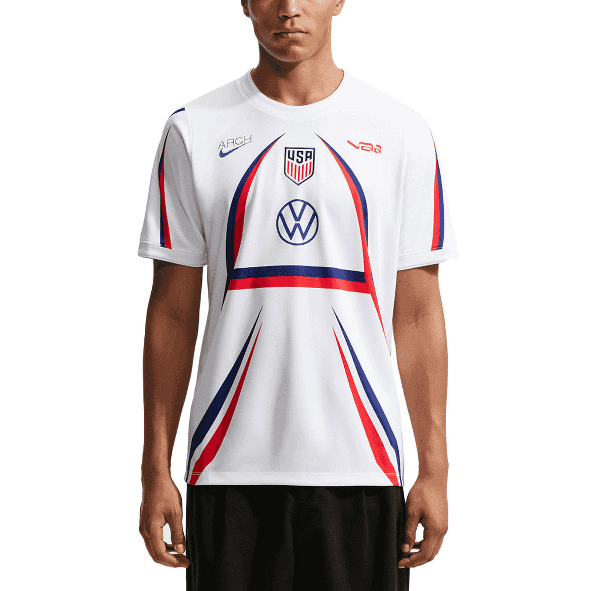 NIKE USA X VAA ACADEMY PRO SS TOP PRE MATCH X2 SE - WHITE/DEEP ROYAL BLUE/DEEP ROYAL BLUE