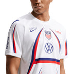 NIKE USA X VAA ACADEMY PRO SS TOP PRE MATCH X2 SE - WHITE/DEEP ROYAL BLUE/DEEP ROYAL BLUE