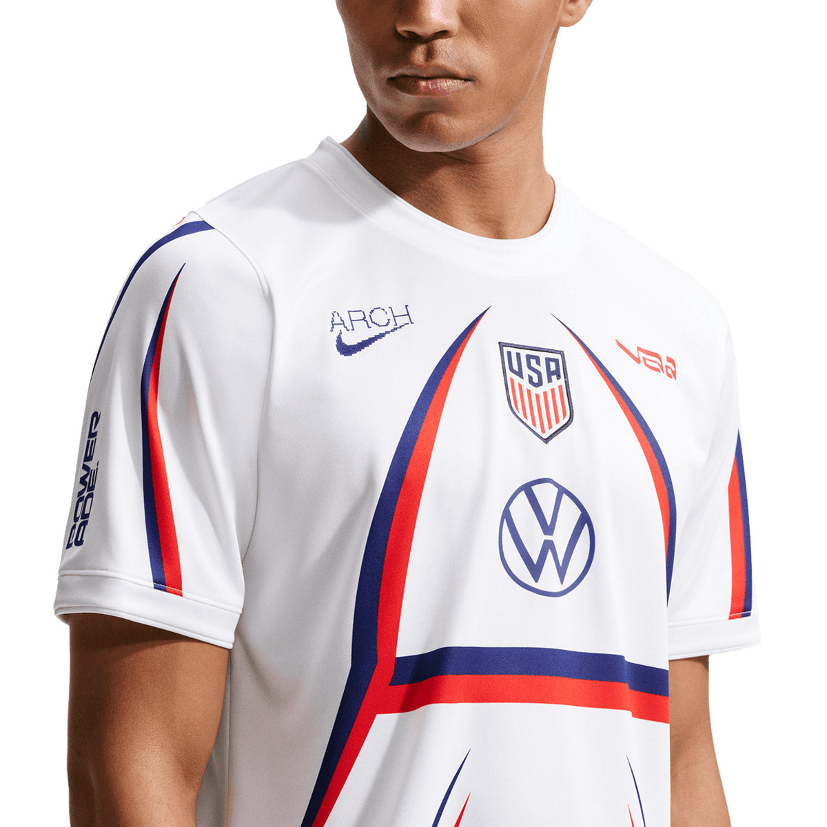 NIKE USA X VAA ACADEMY PRO SS TOP PRE MATCH X2 SE - WHITE/DEEP ROYAL BLUE/DEEP ROYAL BLUE