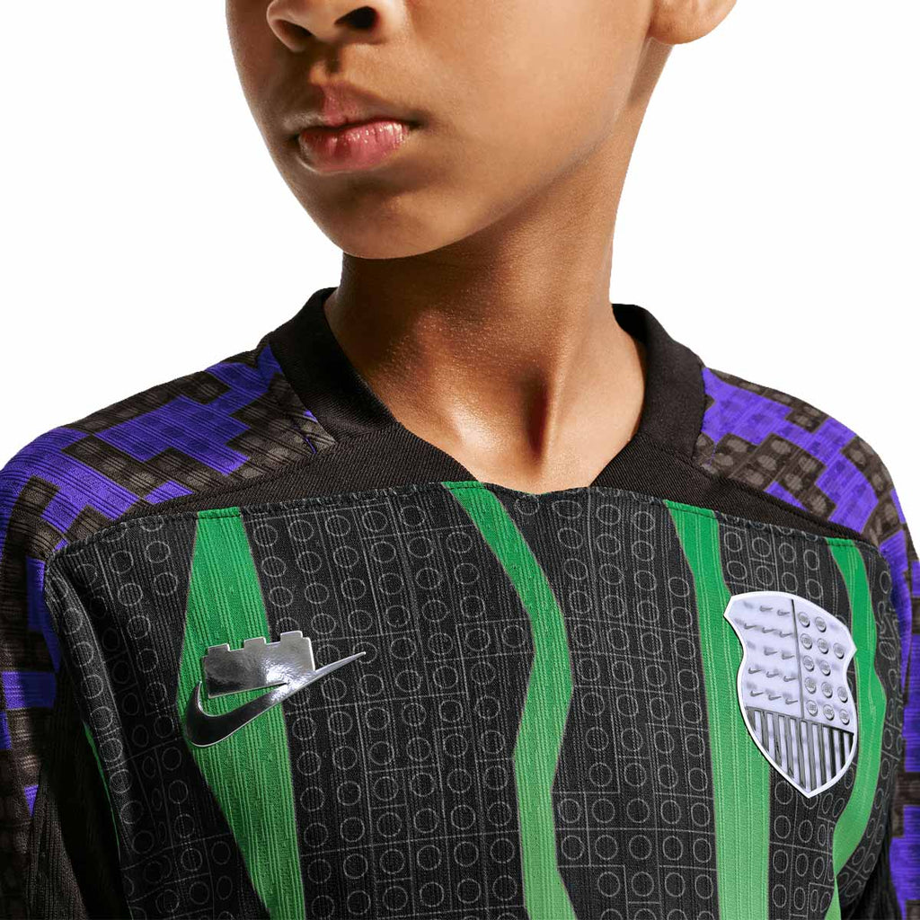 NIKE X LEGO KIDS JERSEY - BLACK/LT LIQUID LIME
