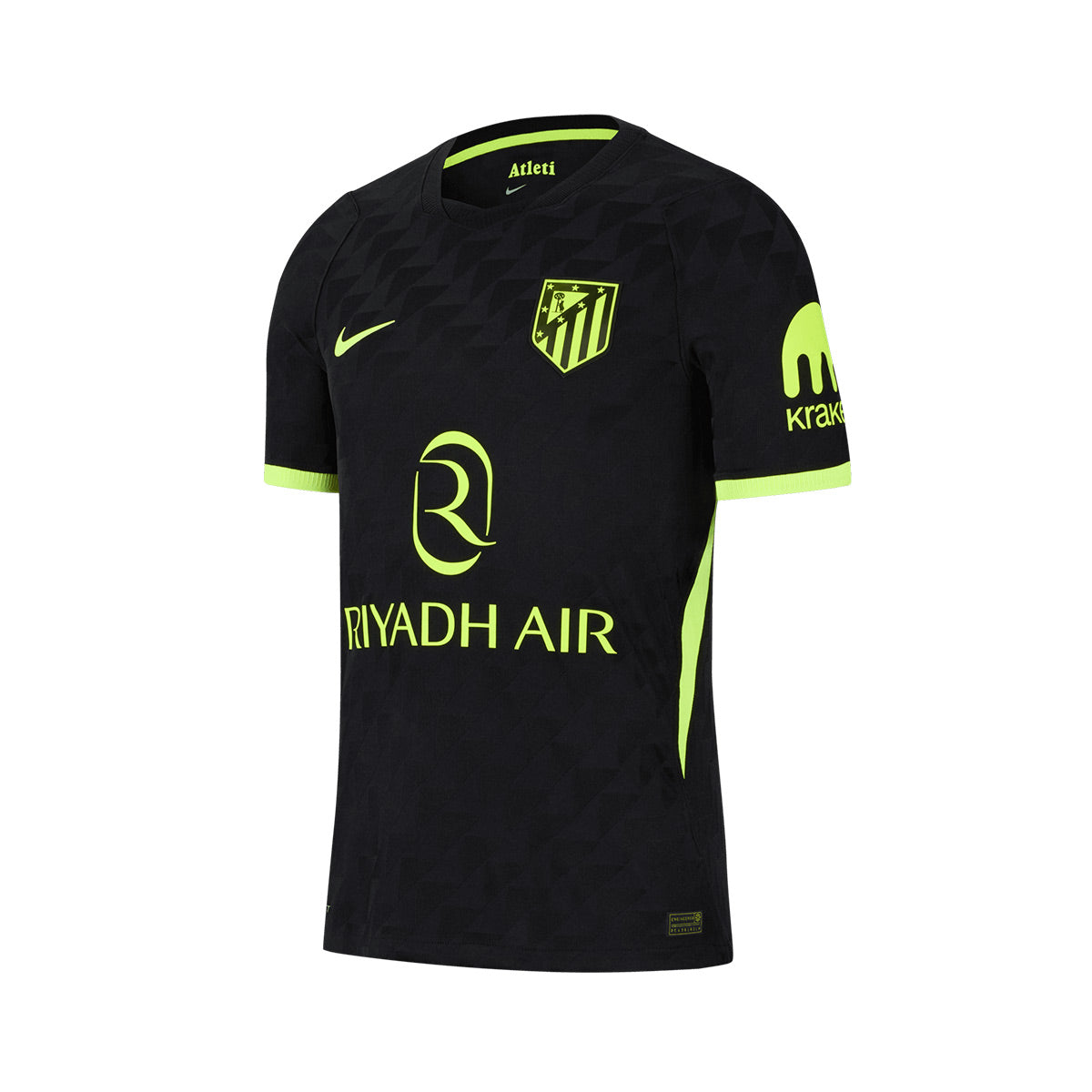 NIKE ATLETICO MADRID 2026/2027 AWAY PLAYER JERSEY - BLACK/VOLT/VOLT