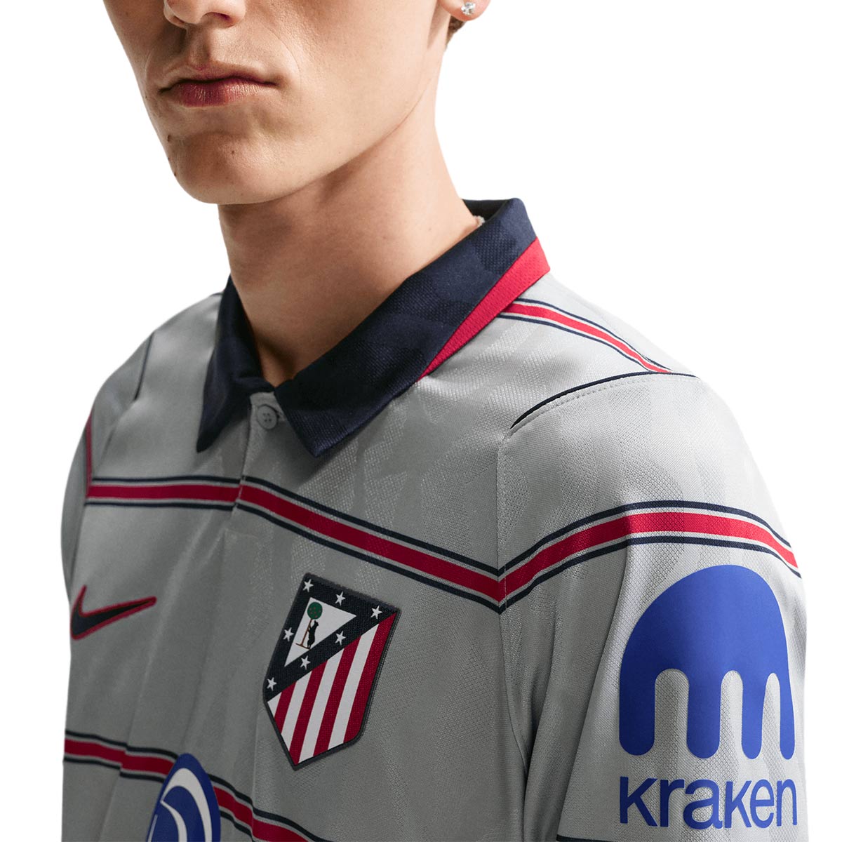 NIKE ATLETICO MADRID 2026/2027 THIRD REPLICA JERSEY - LIGHT PUMICE/OBSIDIAN/SALSA RED/OBSIDIAN