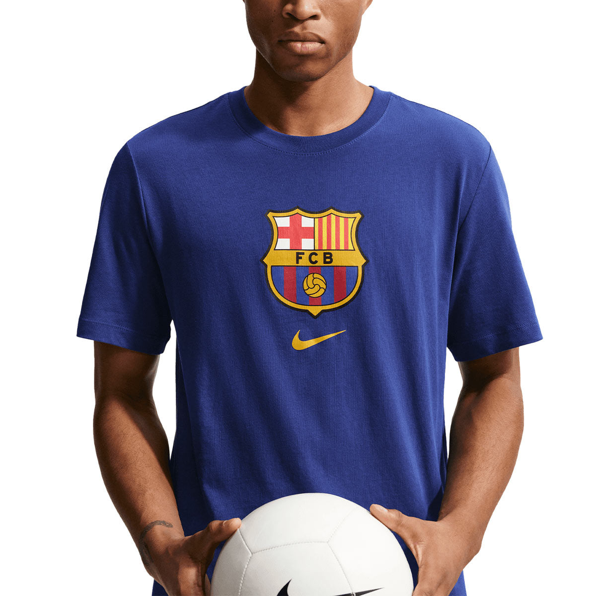 NIKE BARCELONA 2026/2027 CREST TEE - DEEP ROYAL BLUE
