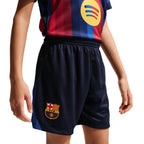 NIKE BARCELONA 2026/2027 HOME KIDS SHORTS - BLACKENED BLUE/MINERAL YELLOW