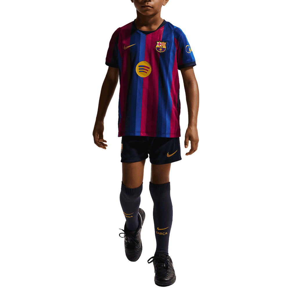 NIKE BARCELONA 2026/2027 HOME MINI JERSEY - DEEP GARNET/BLUE VOID/MINERAL YELLOW