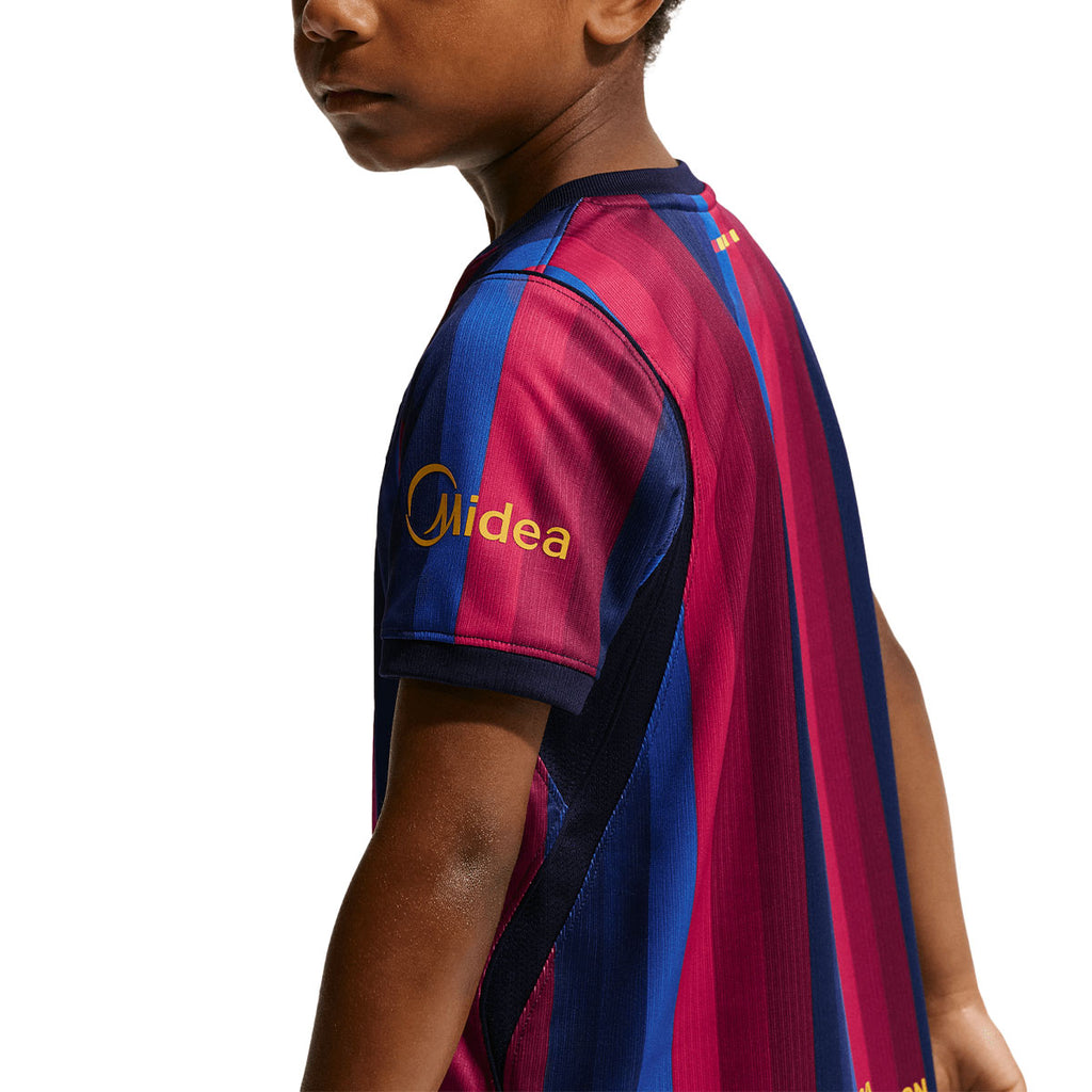 NIKE BARCELONA 2026/2027 HOME MINI JERSEY - DEEP GARNET/BLUE VOID/MINERAL YELLOW