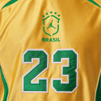 NIKE BRAZIL JORDAN P6 GOALIE LONG SLEEVE TOP - VARSITY MAIZE/LUCKY GREEN