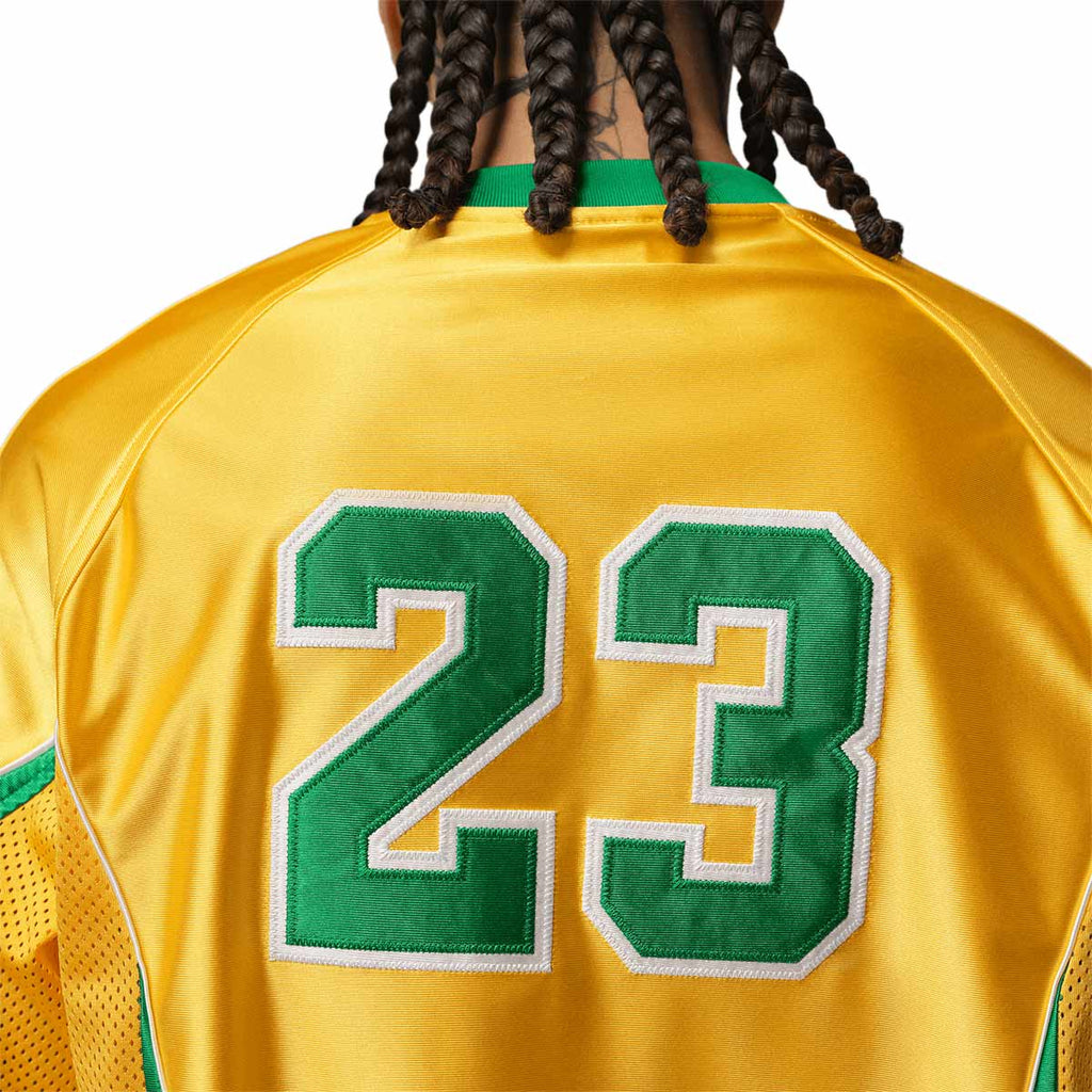 NIKE BRAZIL JORDAN P6 GOALIE LONG SLEEVE TOP - VARSITY MAIZE/LUCKY GREEN
