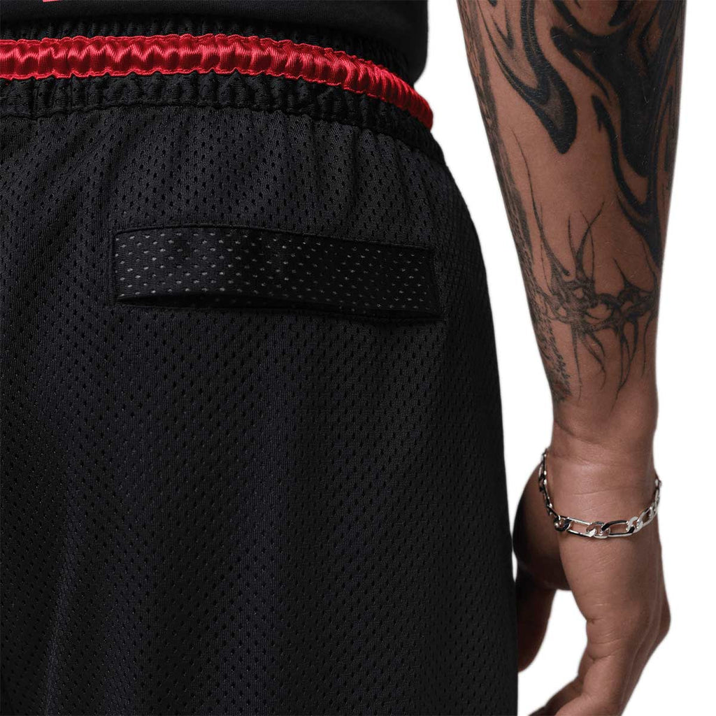 NIKE BRAZIL JORDAN P6 MESH DIAMOND SHORTS - BLACK/UNIVERSITY RED