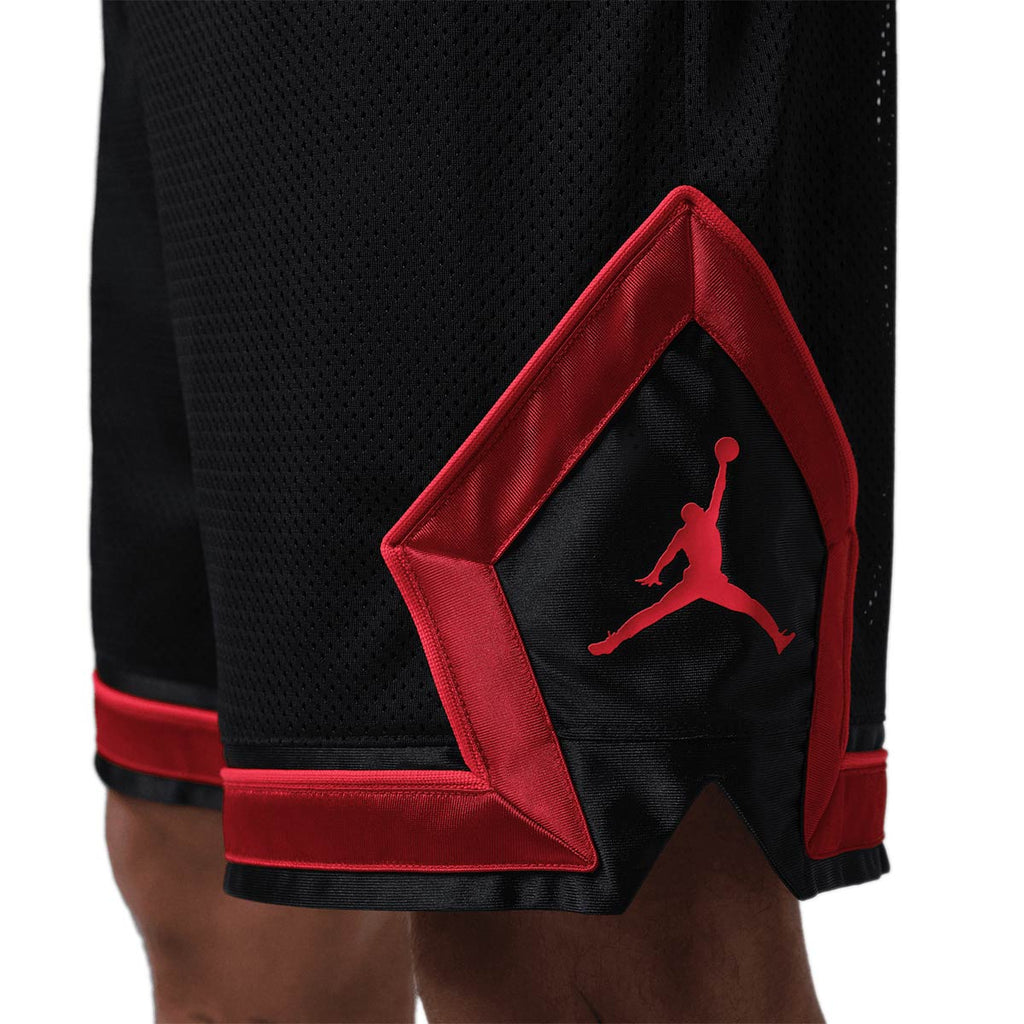 NIKE BRAZIL JORDAN P6 MESH DIAMOND SHORTS - BLACK/UNIVERSITY RED