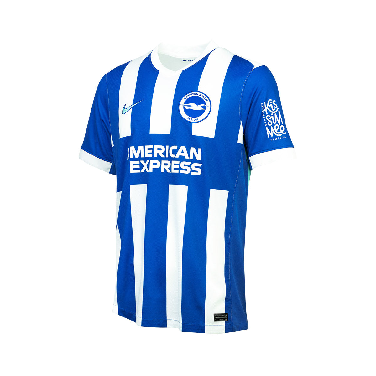NIKE BRIGHTON & HOVE ALBION 2025/2026 HOME REPLICA JERSEY - WHITE/ROYAL BLUE