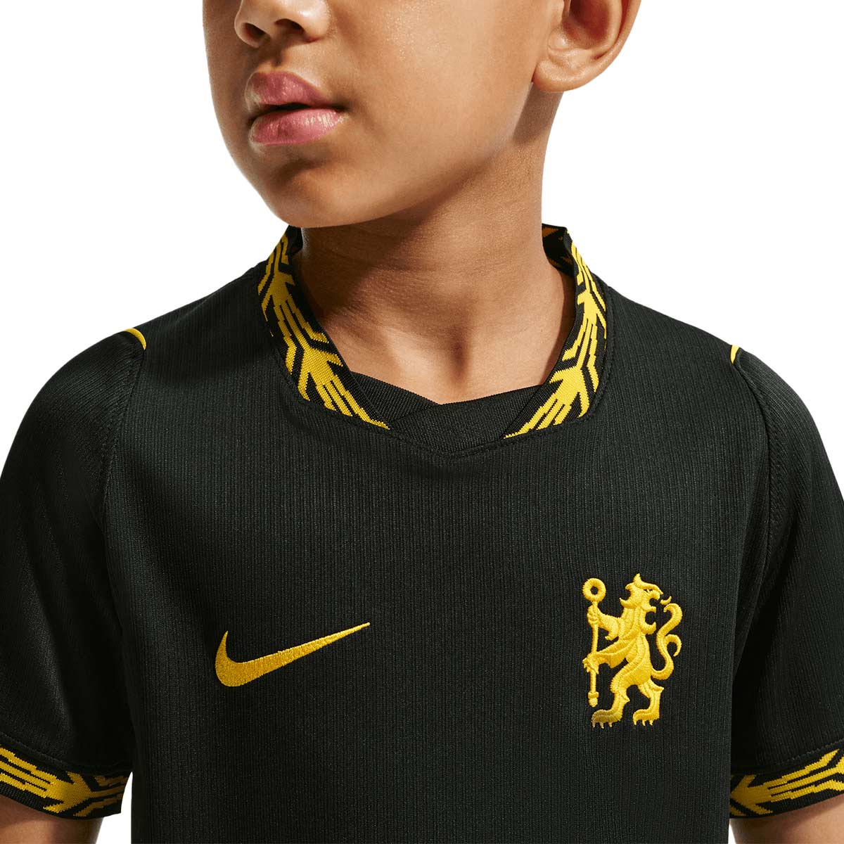 NIKE CHELSEA 2026/2027 AWAY KIDS JERSEY - BLACK/MIDWEST GOLD/MIDWEST GOLD