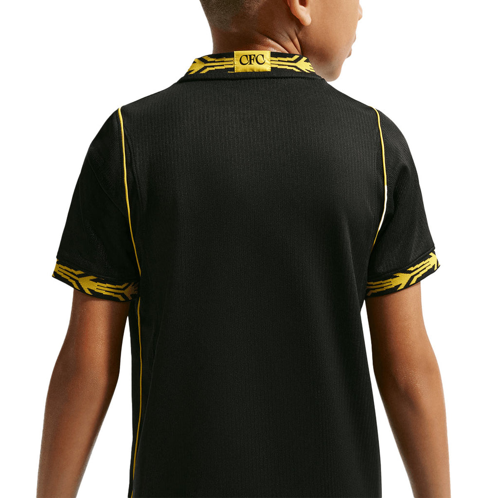 NIKE CHELSEA 2026/2027 AWAY KIDS JERSEY - BLACK/MIDWEST GOLD/MIDWEST GOLD