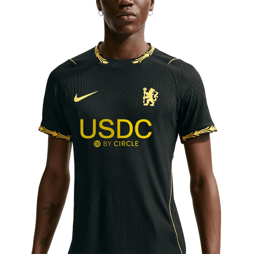 NIKE CHELSEA 2026/2027 AWAY PLAYER JERSEY - BLACK/MIDWEST GOLD/MIDWEST GOLD