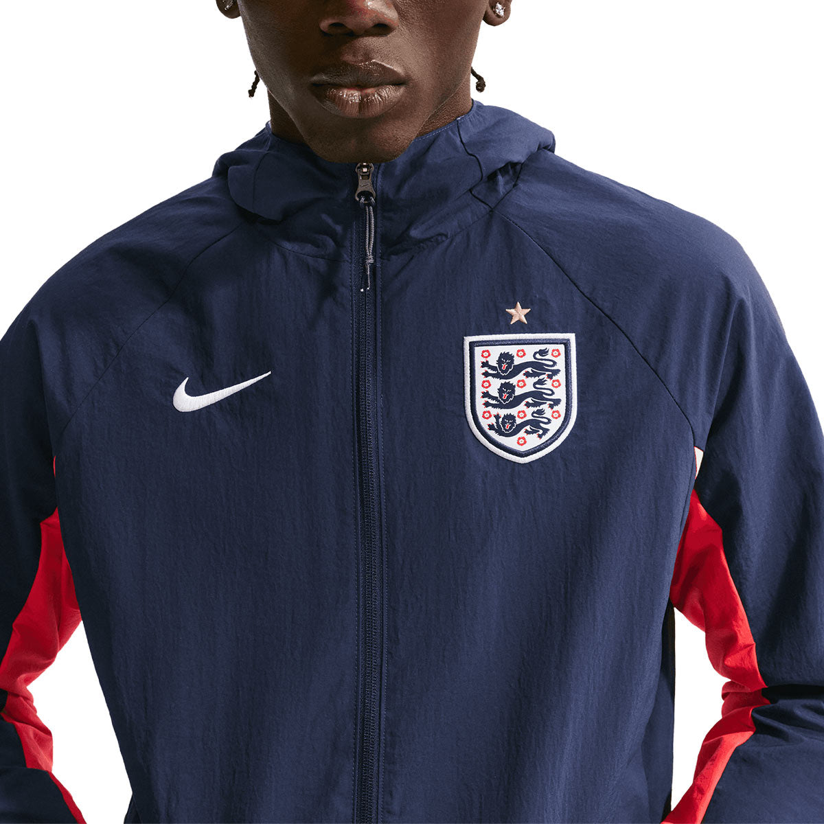 NIKE ENGLAND 2026 AWF WOVEN JACKET - OBSIDIAN/SPEED RED/WHITE