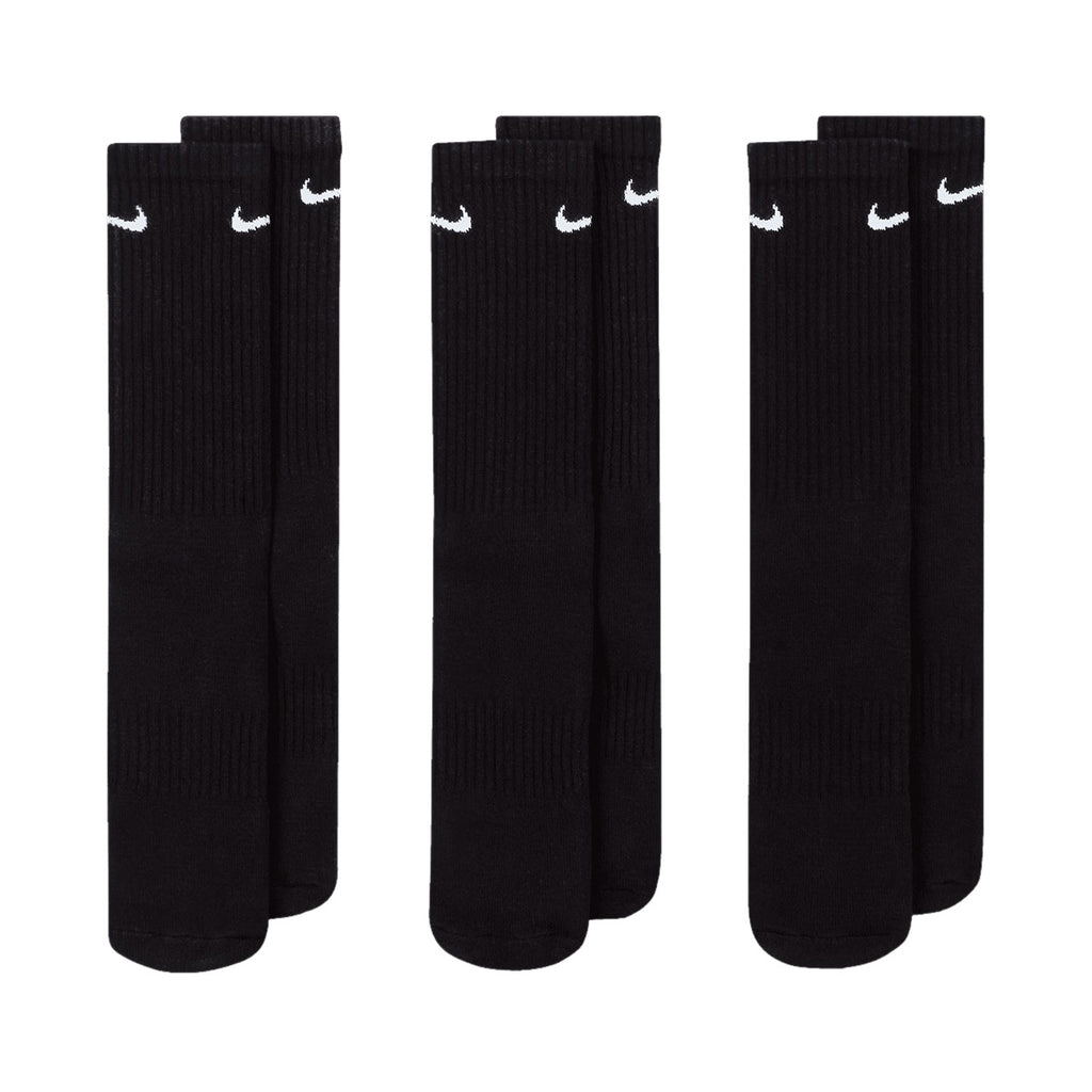 NIKE EVERYDAY CUSHIONED CREW 3 PAIRS - BLACK/WHITE
