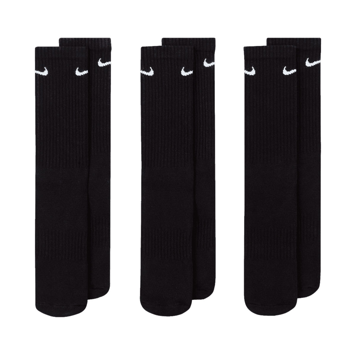 NIKE EVERYDAY CUSHIONED CREW 3 PAIRS - BLACK/WHITE