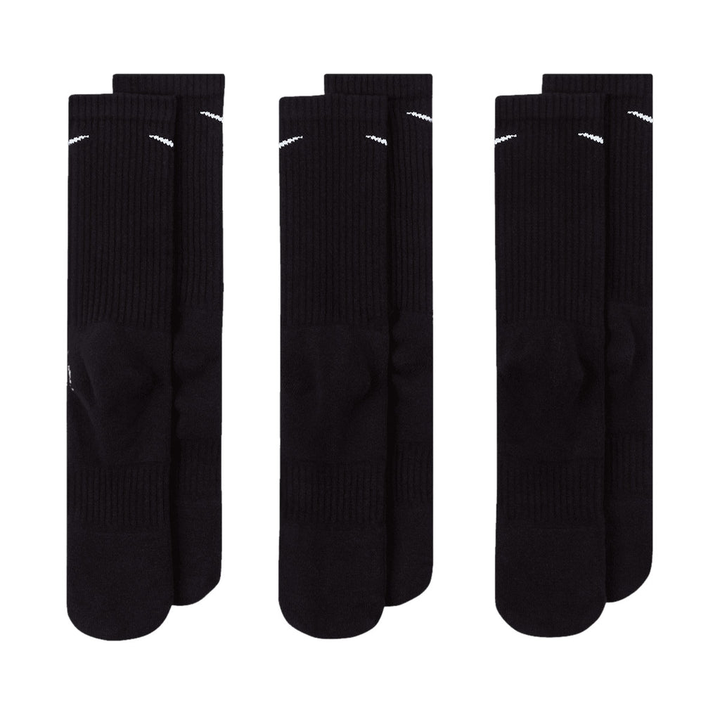 NIKE EVERYDAY CUSHIONED CREW 3 PAIRS - BLACK/WHITE