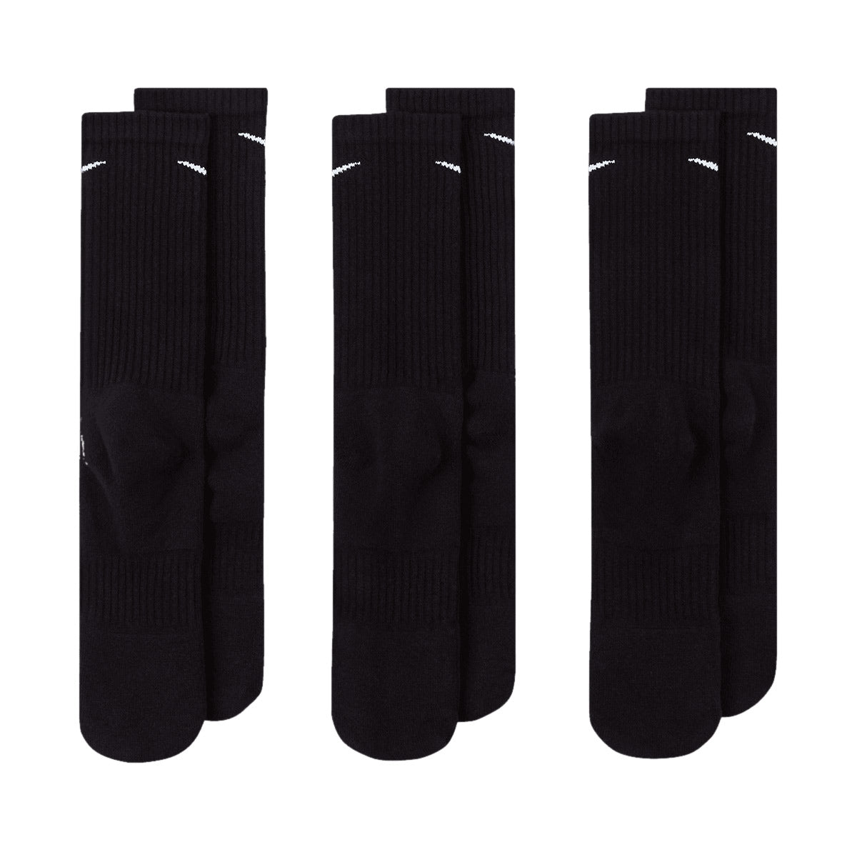 NIKE EVERYDAY CUSHIONED CREW 3 PAIRS - BLACK/WHITE