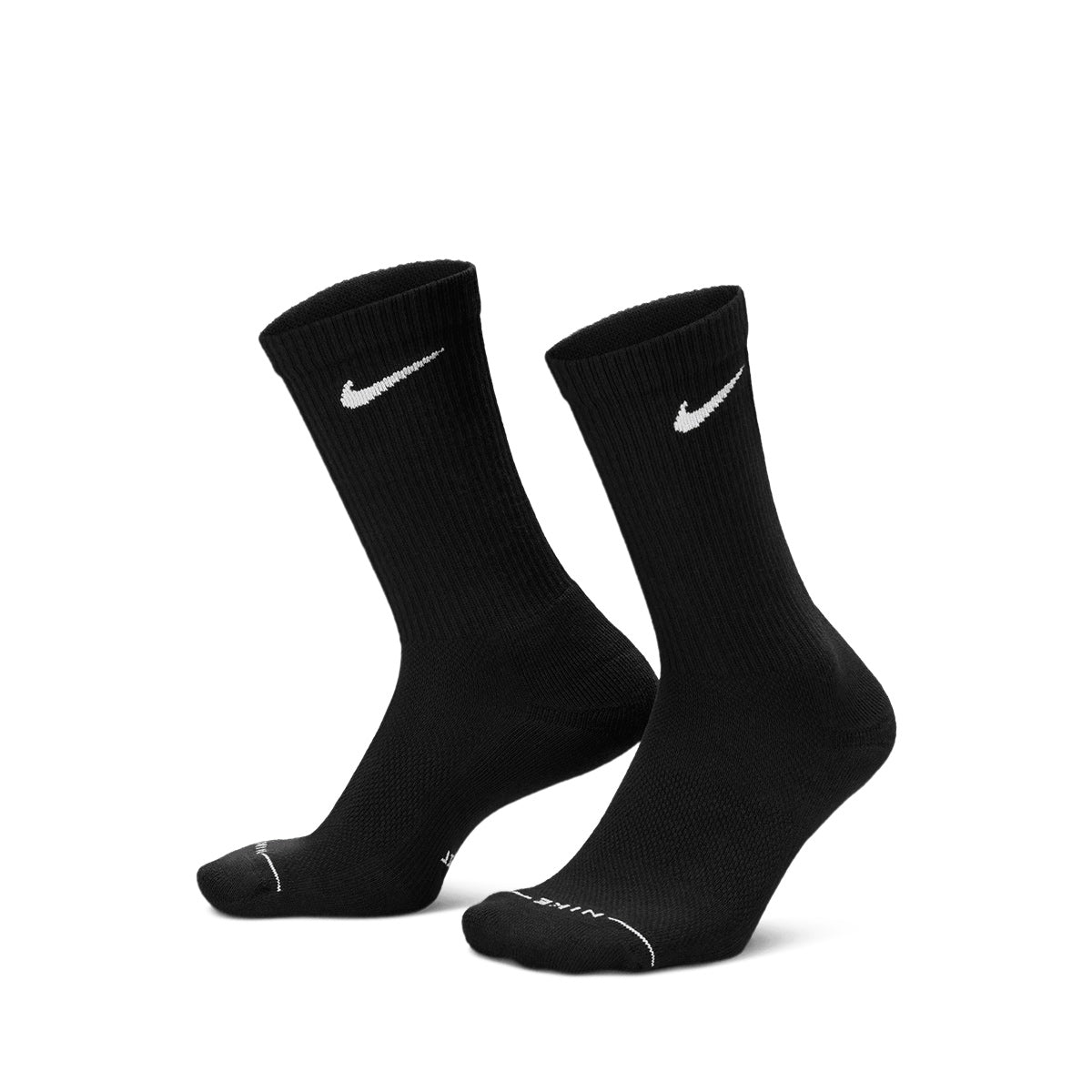 NIKE EVERYDAY ELEVATED CREW SOCKS 3 PAIRS - BLACK/WHITE