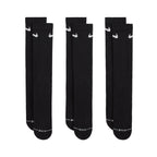 NIKE EVERYDAY ELEVATED CREW SOCKS 3 PAIRS - BLACK/WHITE